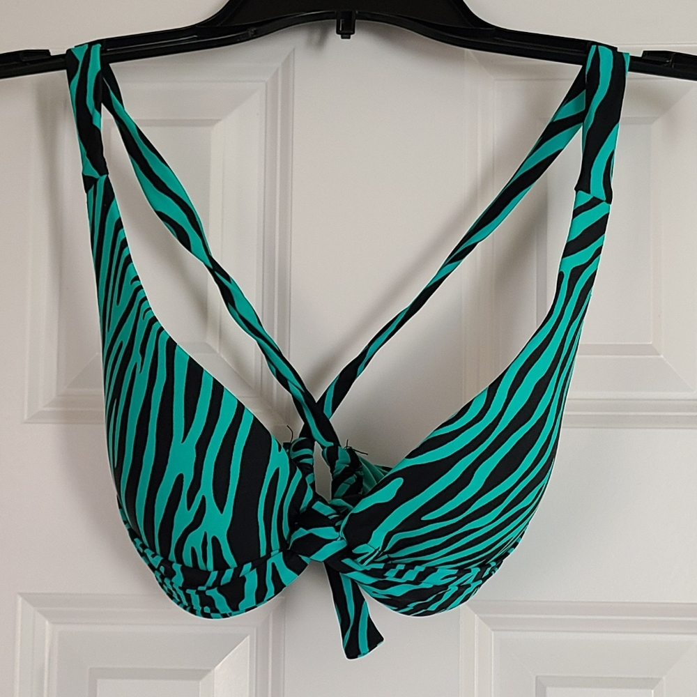 BISOU BISOU Swimwear Zebra Print Push-Up Bikini Top